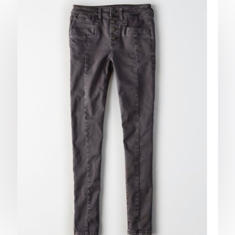 American Eagle Hi-Rise Jegging, button fly, size 4 Long